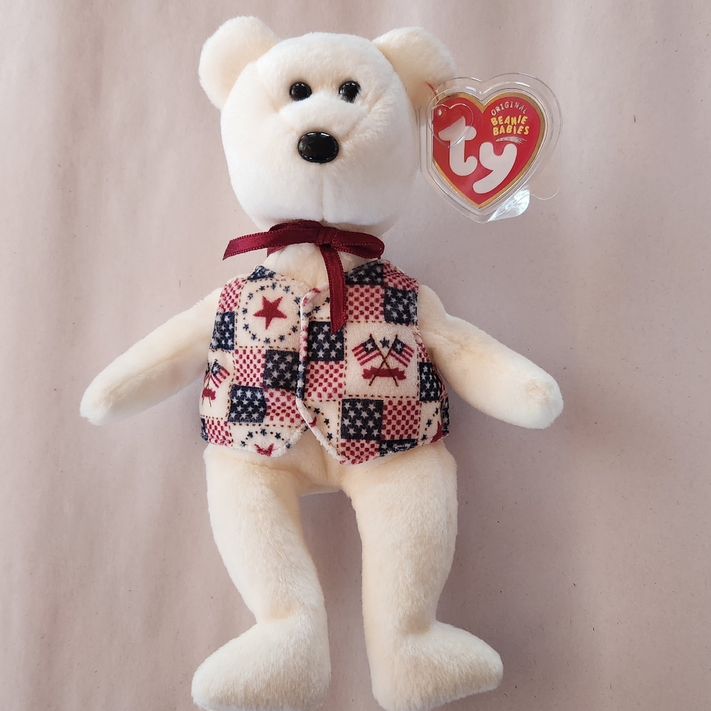 TY Beanie Baby Libert-e Bear 2003 Vintage